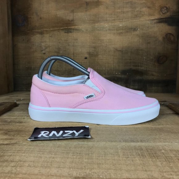 Vans Shoes - Vans Pink Canvas Low Top Comfort Slip On Sneakers